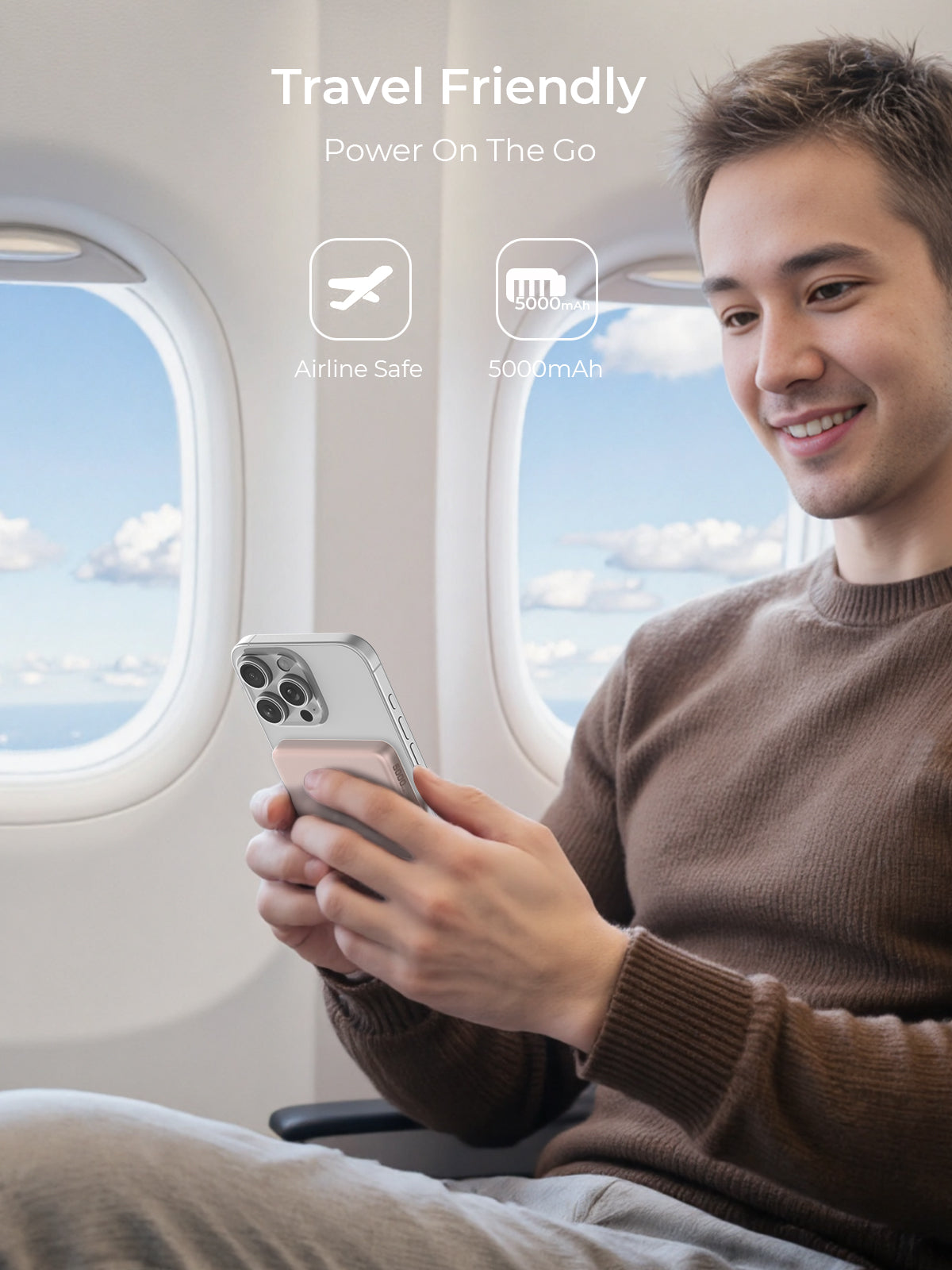 Aukey PB-MS07 MagFusion M Qi2 5000mAh Magnetic Wireless Power Bank