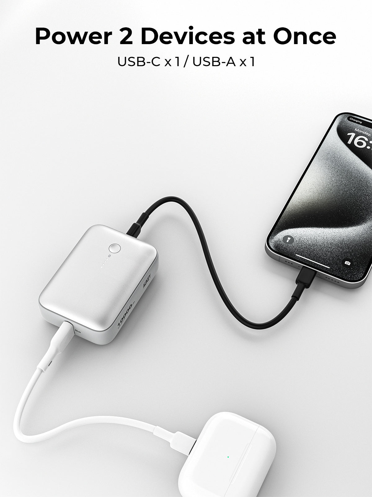 Aukey PB-Y55 Spark Mini 10000mAh Compact Fast Charging Power Bank with 20W PD