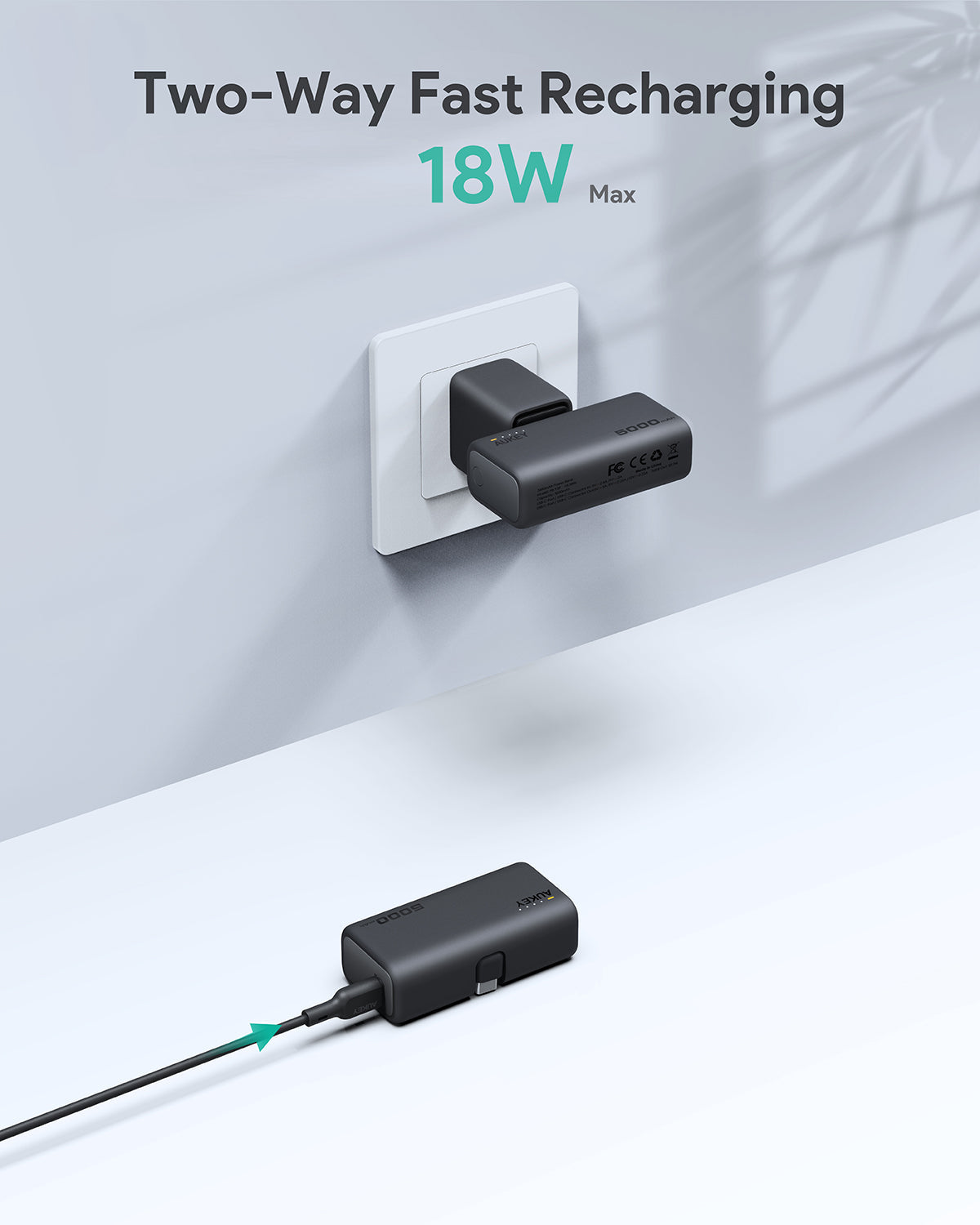 AUKEY PB-Y59 Spark Mini 5000mAh 22.5W Compact Powerbank with USB-C Connector