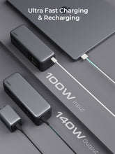Load image into Gallery viewer, Aukey PB-Y63 Spark Mega 27600mAh 140W PD Ultra-Fast Charging Laptop Power Bank

