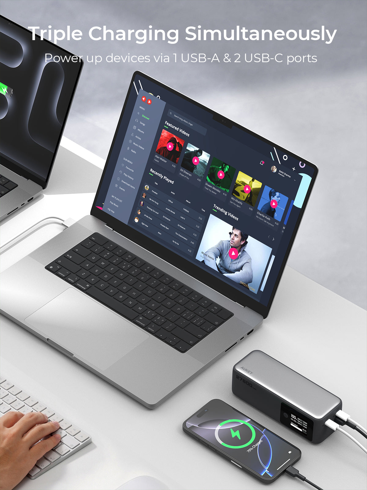 Aukey PB-Y63 Spark Mega 27600mAh 140W PD Ultra-Fast Charging Laptop Power Bank