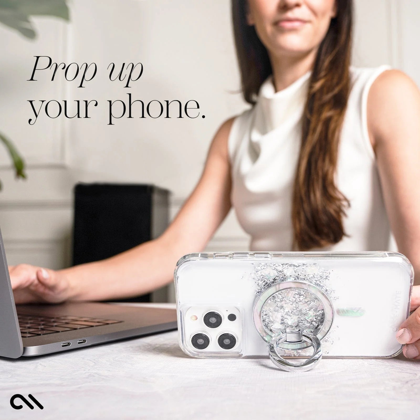 Case-Mate Magnetic Ring Stand with MagSafe - Mother of Pearl