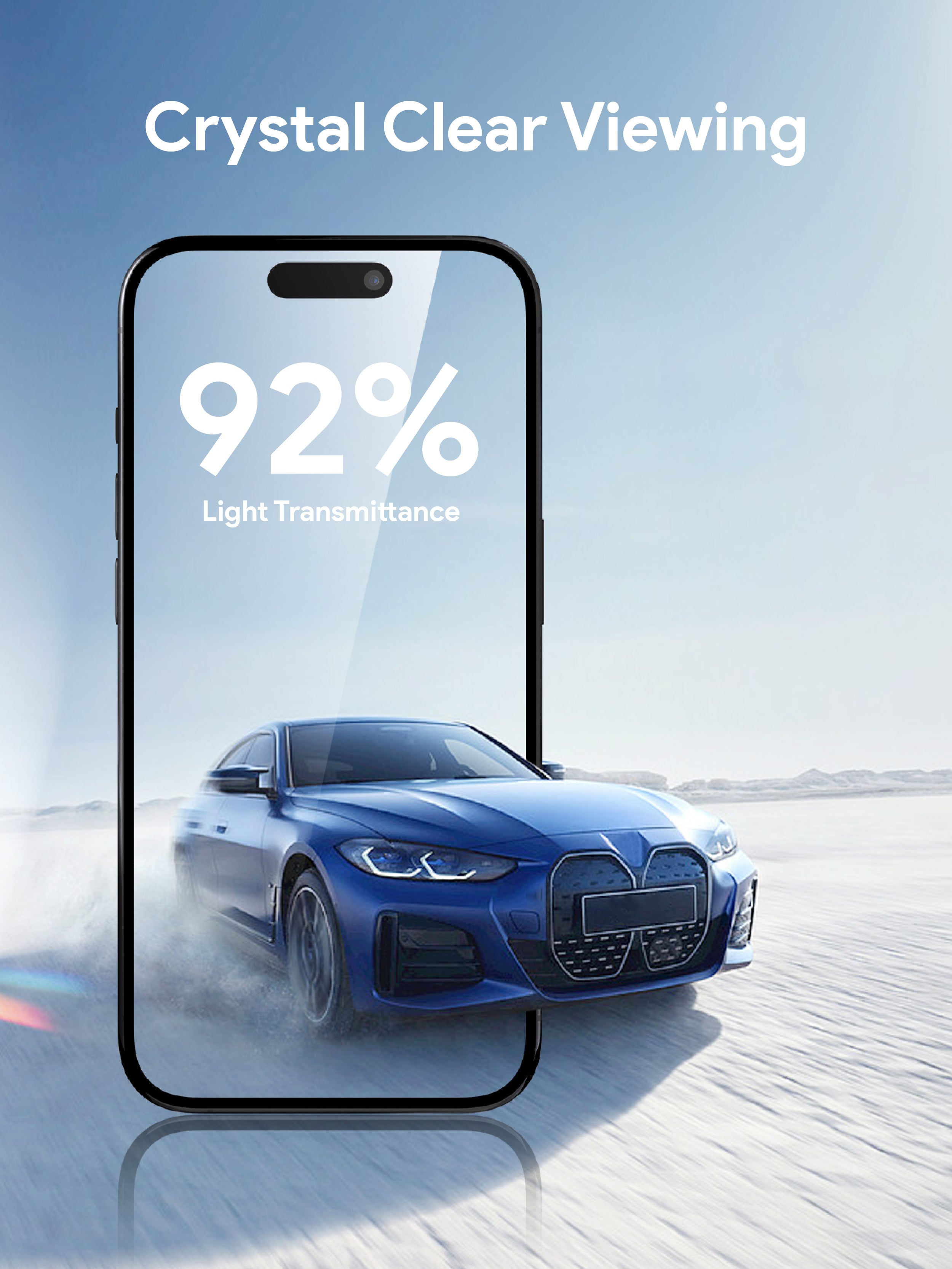 AUKEY SP-KN20 ClearView Super Tough Tempered Glass Screen Protector for iPhone 16 / 16 Plus / 16 Pro / 16 Pro Max