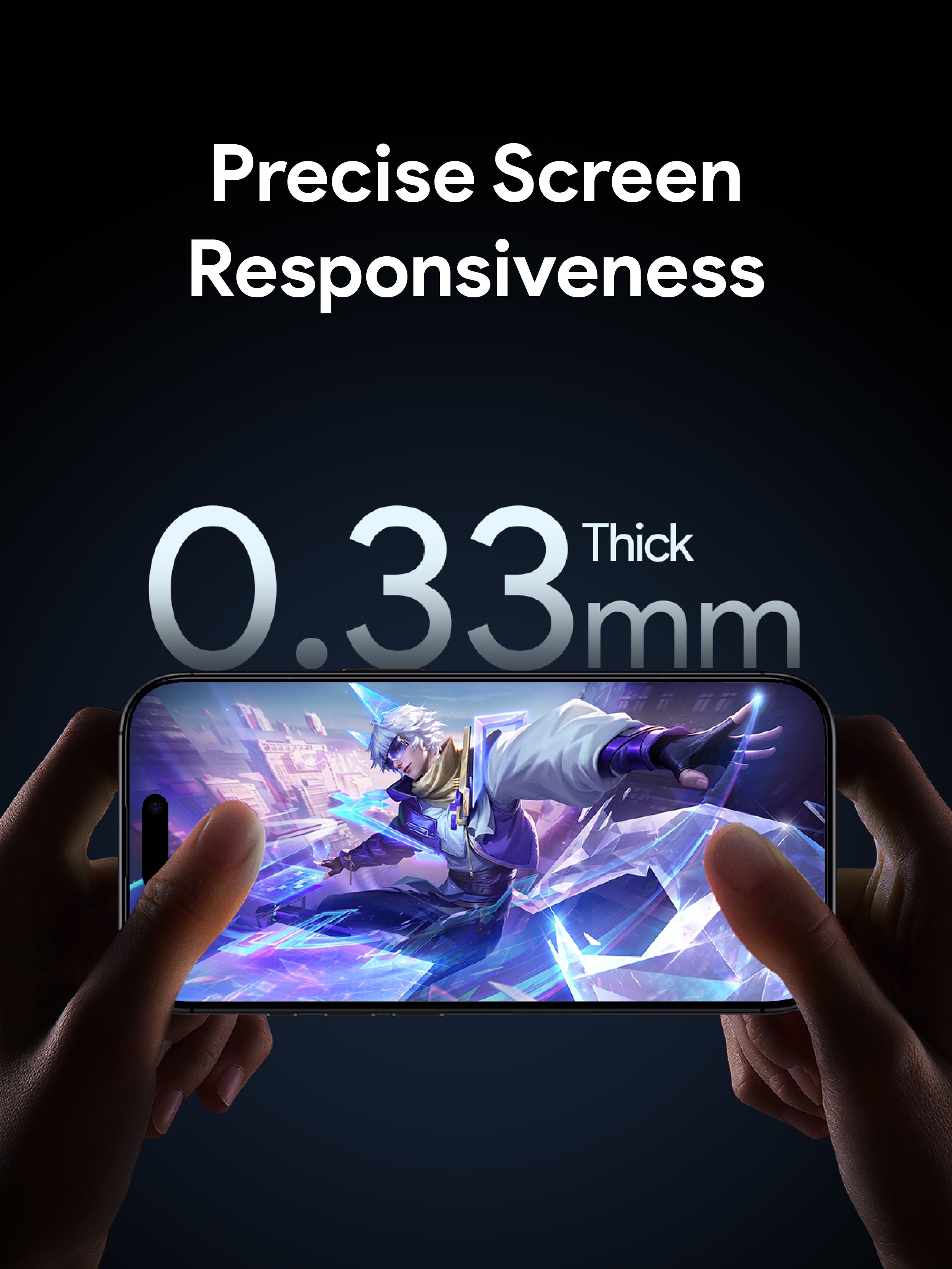 AUKEY SP-KN20 ClearView Super Tough Tempered Glass Screen Protector for iPhone 16 / 16 Plus / 16 Pro / 16 Pro Max