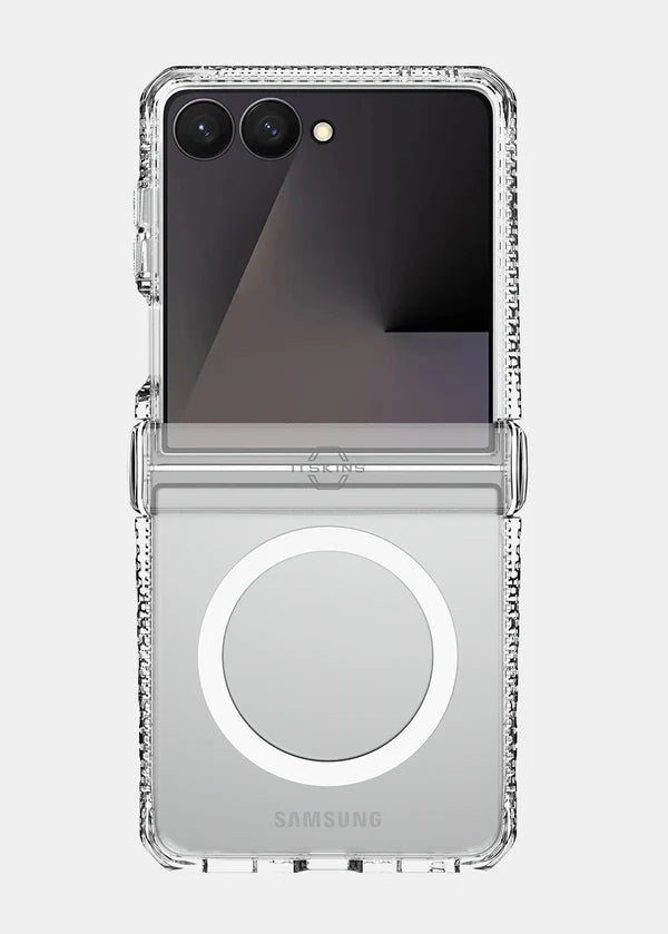 ITSKINS Samsung Galaxy Z Flip 8 Hybrid R Clear Hinge (MagSafe Compatible) - Transparent