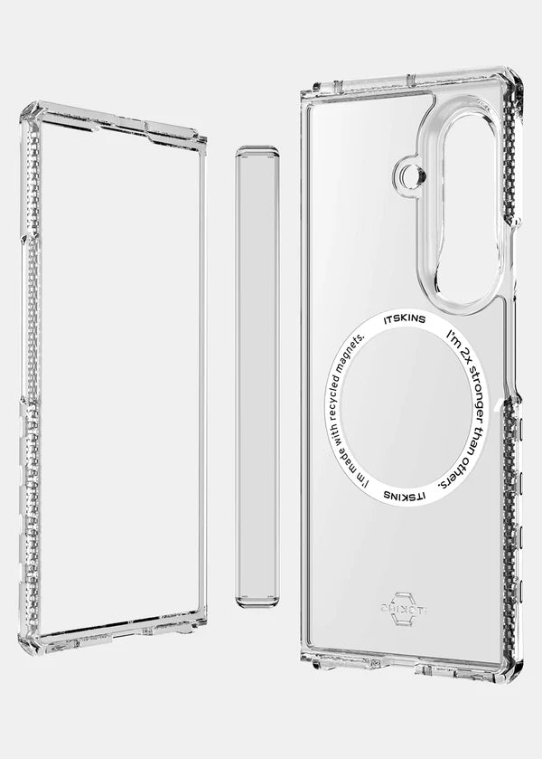 ITSKINS Samsung Galaxy Z Fold 8 Ultra Hybrid R Clear Hinge (MagSafe Compatible) - Transparent (Copy)