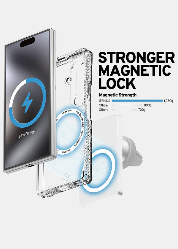 ITSKINS Samsung Galaxy Z Fold 8 Ultra Hybrid R Clear Hinge (MagSafe Compatible) - Transparent (Copy)