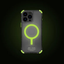 Load image into Gallery viewer, Skinarma iPhone 16 Pro Max Saido NiteGlow Mag-Charge Back Case - Lime Green
