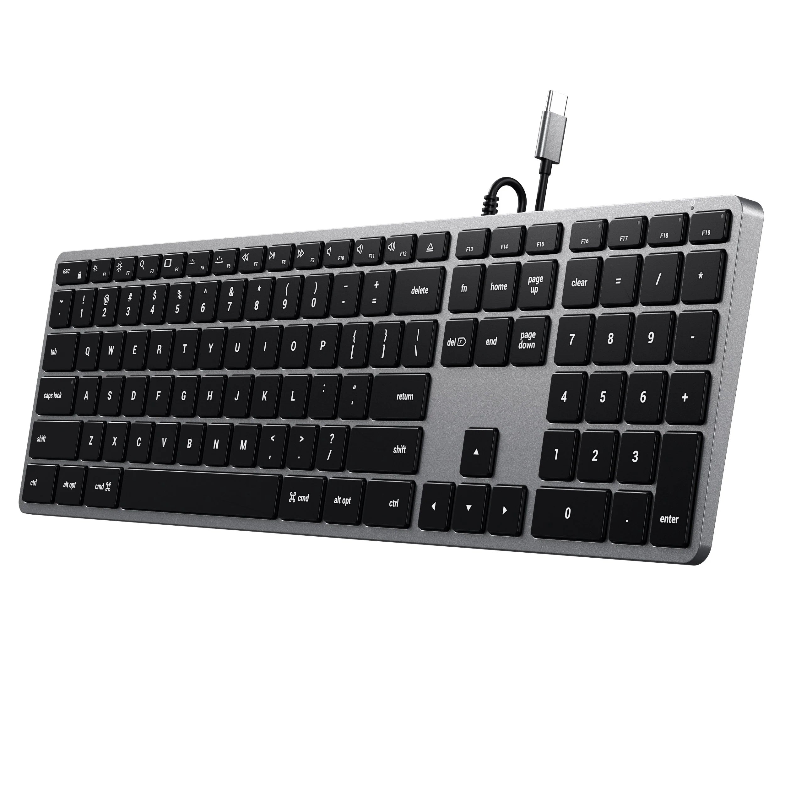 Satechi W3 Slim USB-C Wired Backlit Keyboard