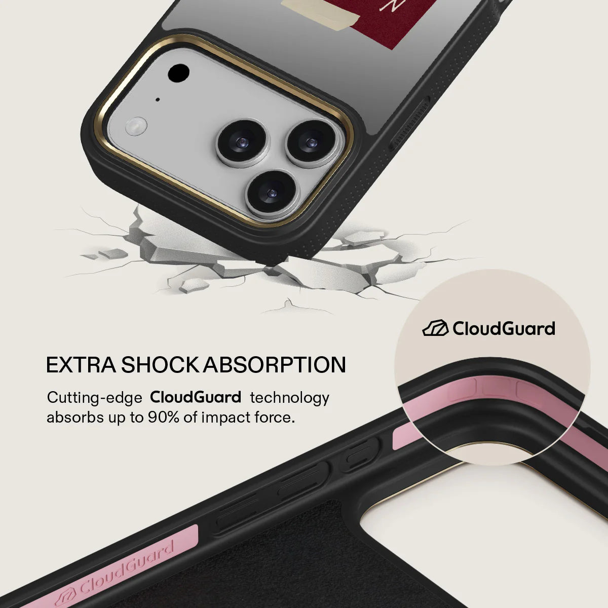 BURGA iPhone 17 Pro Max / 17 Pro Nothing Changes Elite Mirror Gold Tough MagSafe Case