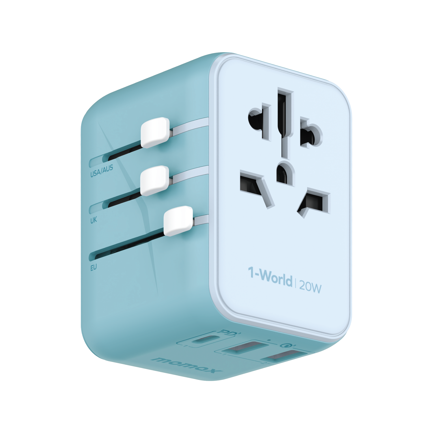Momax UA11 1-World 20W 3-Port + AC Travel Adapter