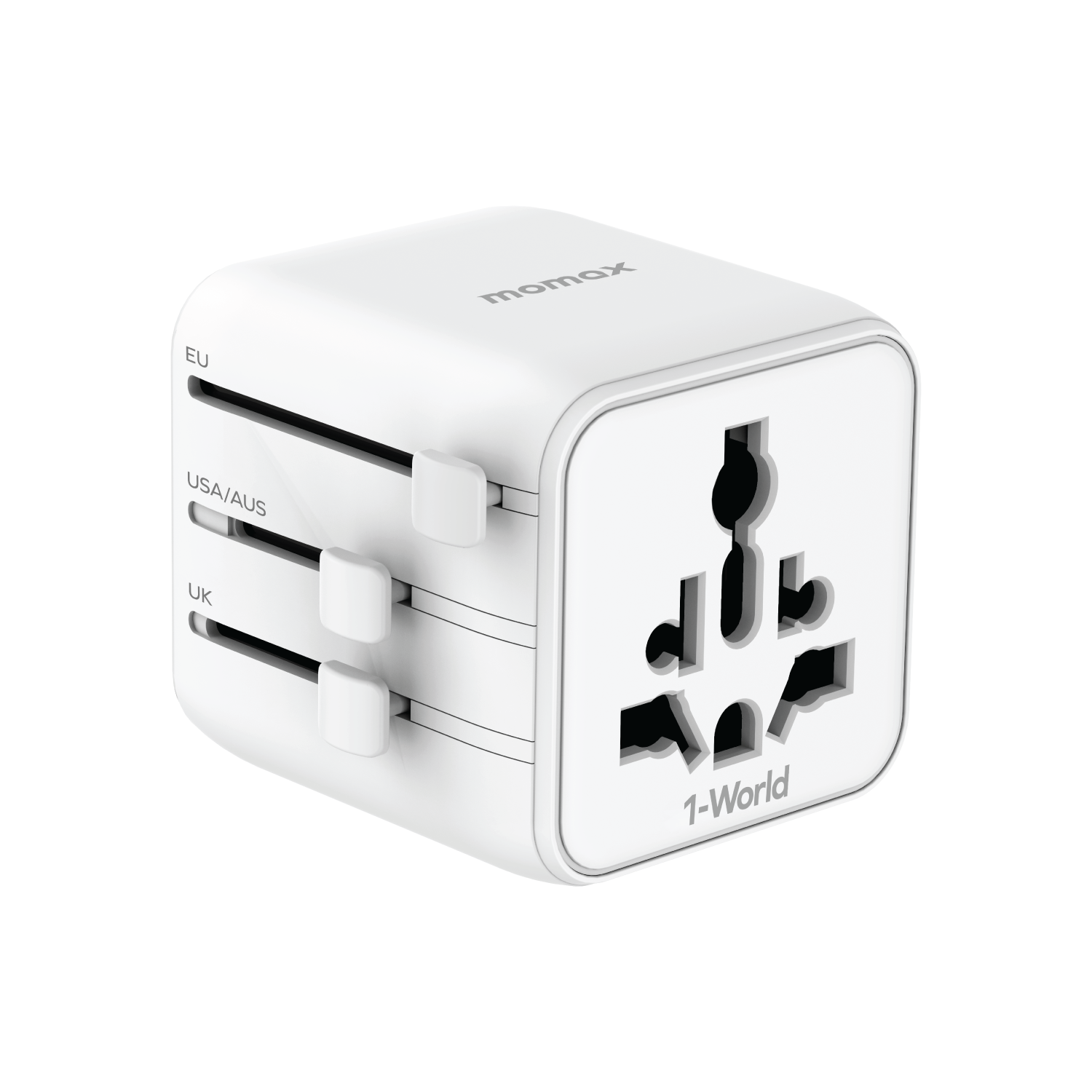 Momax UA19 1-World Universal Travel Adapter with Dual AC