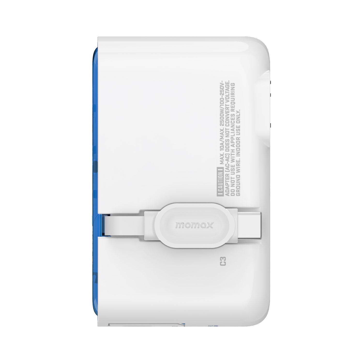 [Mobile Suit Gundam Limited Edition] Momax UA21 1-World+ 35W 4-Port Travel GaN Charger With Built-in USB-C Cable - White