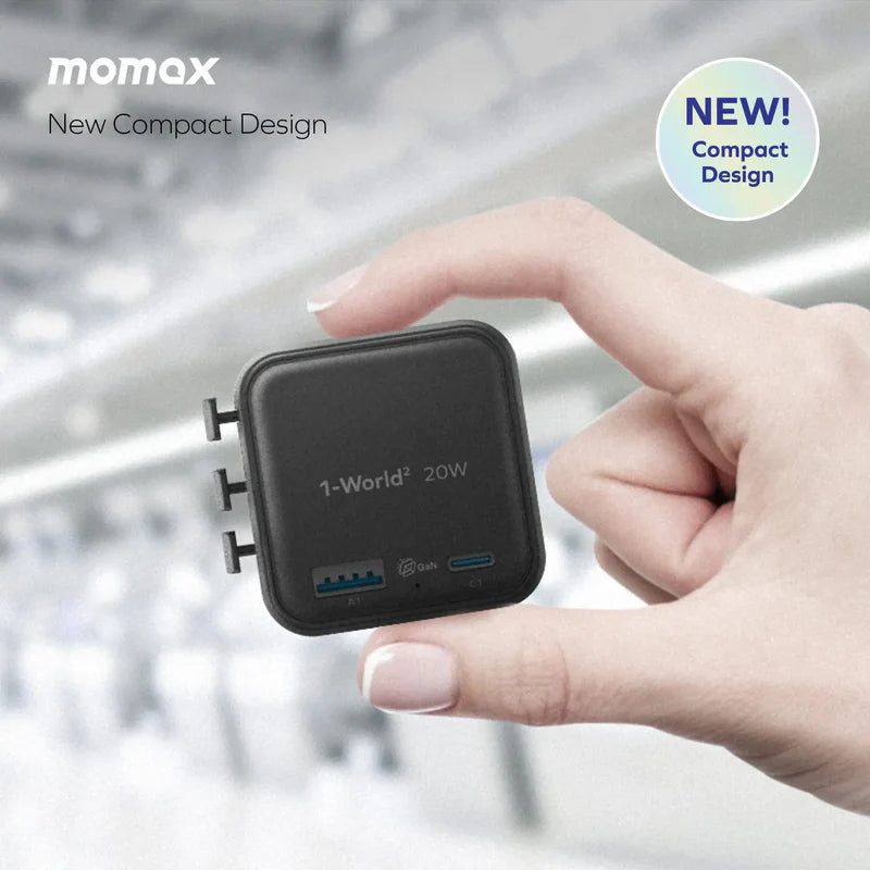 Momax UA29 1-World² 20W Universal 2-Port USB Travel Adapter