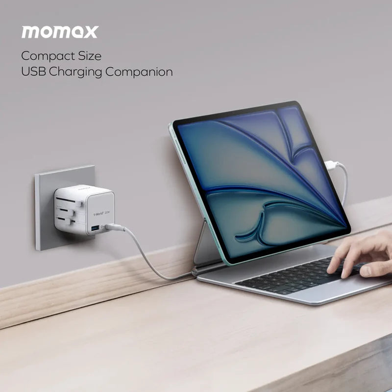Momax UA29 1-World² 20W Universal 2-Port USB Travel Adapter