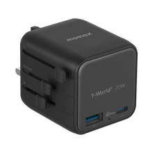 Load image into Gallery viewer, Momax UA29 1-World² 20W Universal 2-Port USB Travel Adapter
