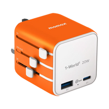 Load image into Gallery viewer, Momax UA29 1-World² 20W Universal 2-Port USB Travel Adapter
