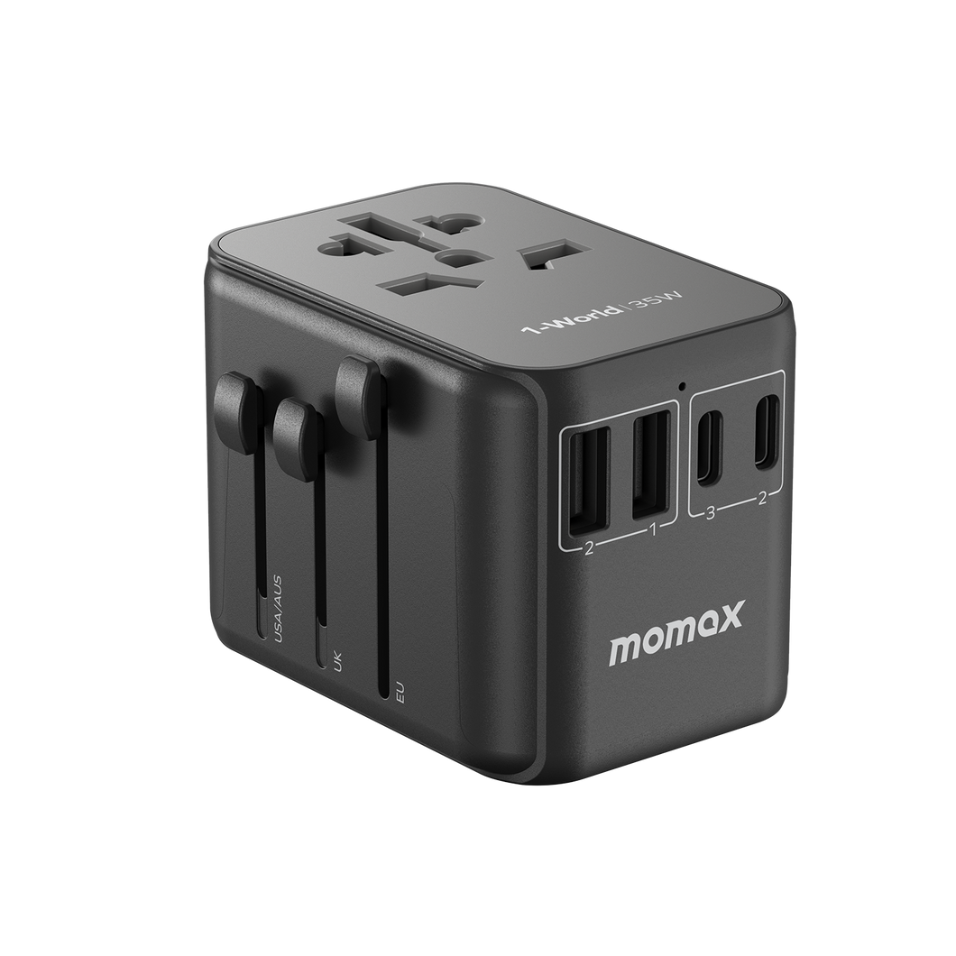 Momax UA9 1-World 35W 5 Ports + AC Travel Adaptor