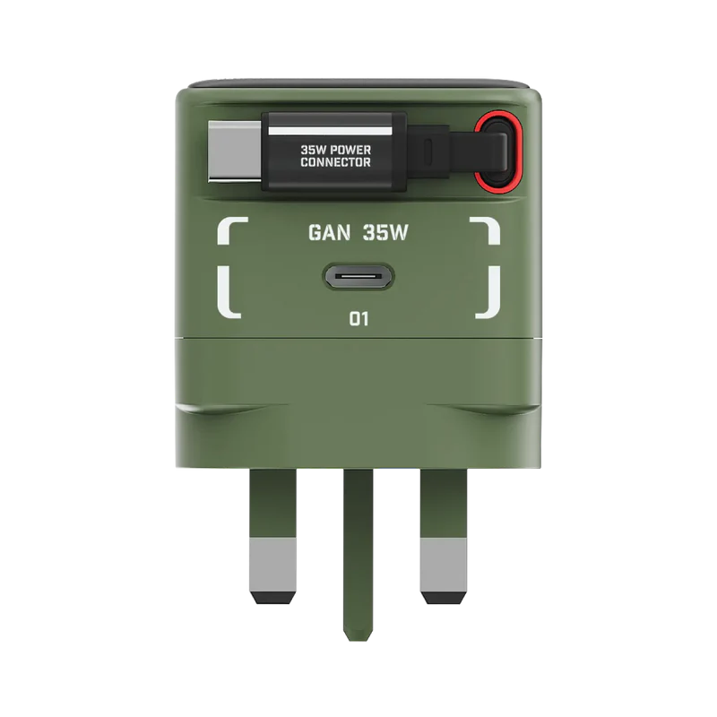 [Mobile Suit Gundam - Limited Edition] Momax UM72 1-Charge+ 35W 1-Port GaN Charger with Retractable USB-C Cable - MS-06F Zaku II