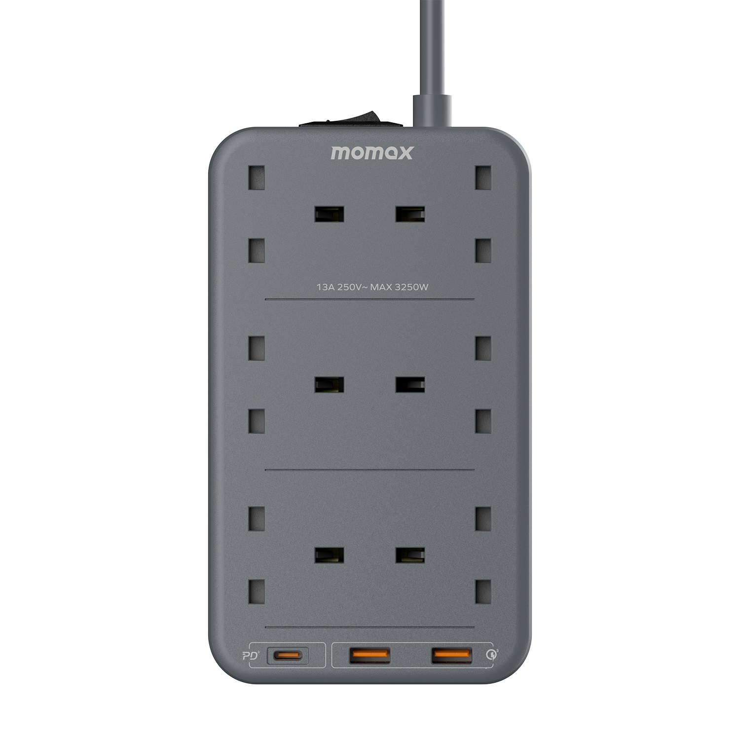 Momax US12 ONEPLUG 6-Outlet Power Strip with USB