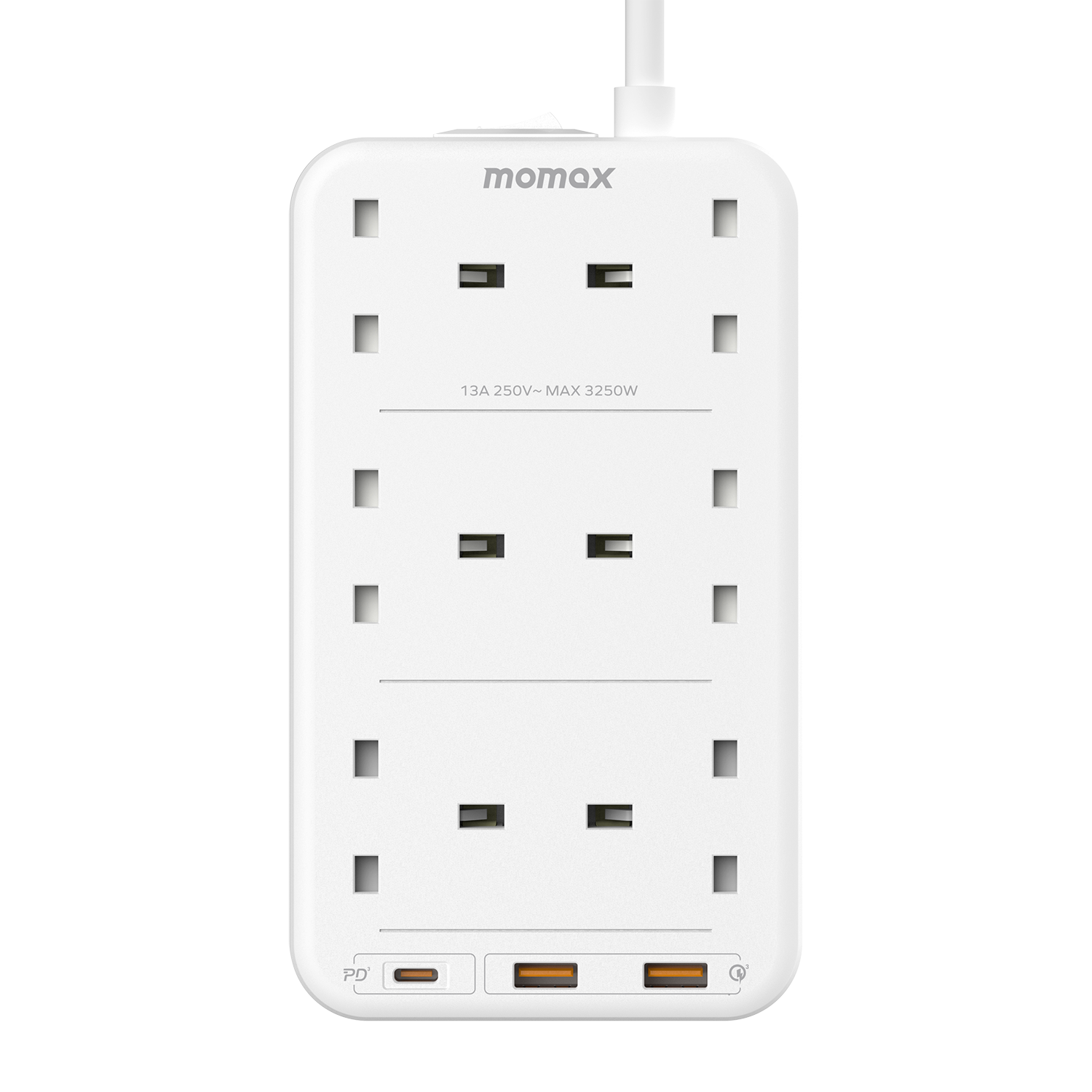 Momax US12 ONEPLUG 6-Outlet Power Strip with USB