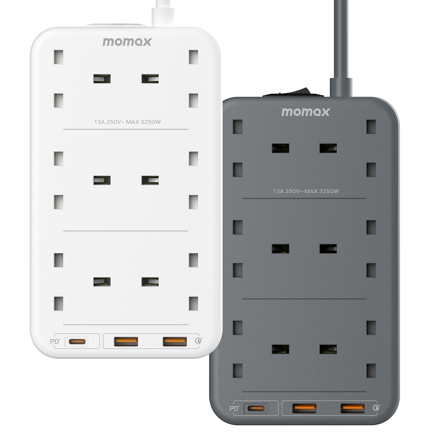 Momax US12 ONEPLUG 6-Outlet Power Strip with USB