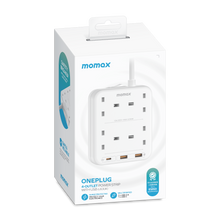 Load image into Gallery viewer, Momax US3 ONEPLUG 4-Outlet Power Strip with USB
