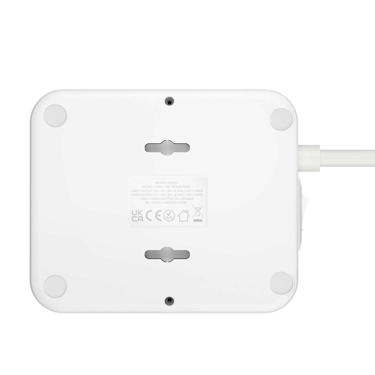 Momax US3 ONEPLUG 4-Outlet Power Strip with USB