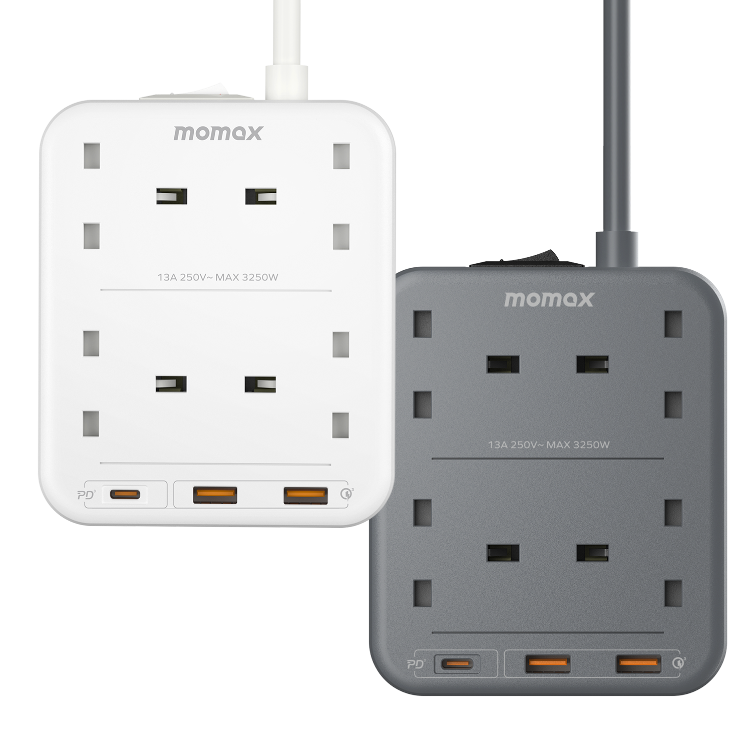 Momax US3 ONEPLUG 4-Outlet Power Strip with USB