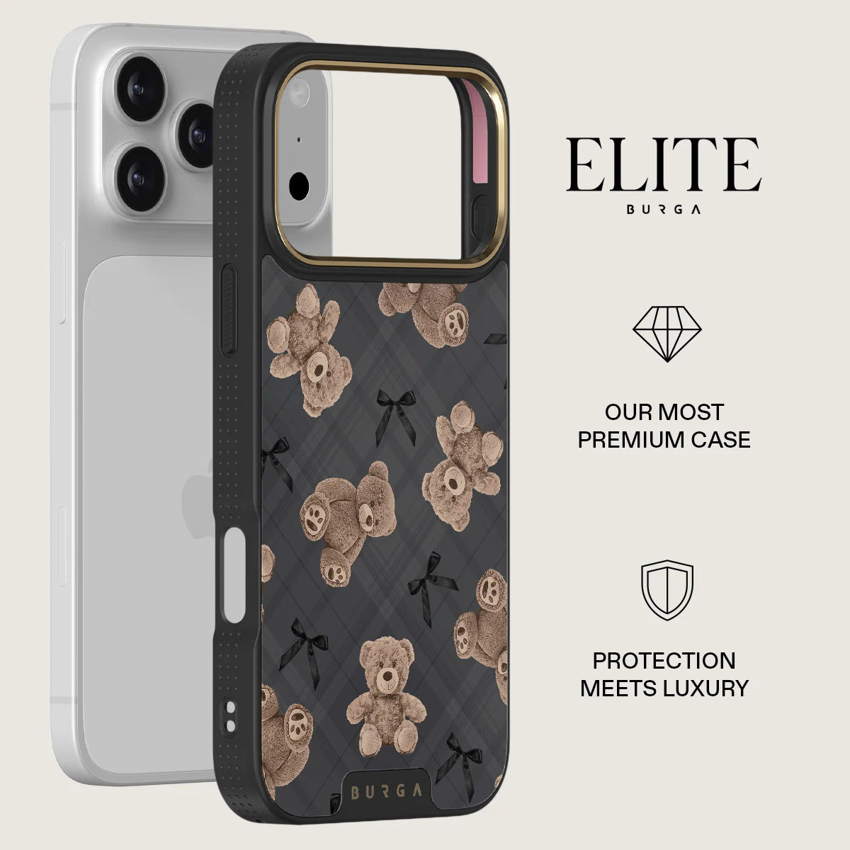BURGA iPhone 17 Pro Max / 17 Pro / 17 BFF Elite Gold Tough MagSafe Cas