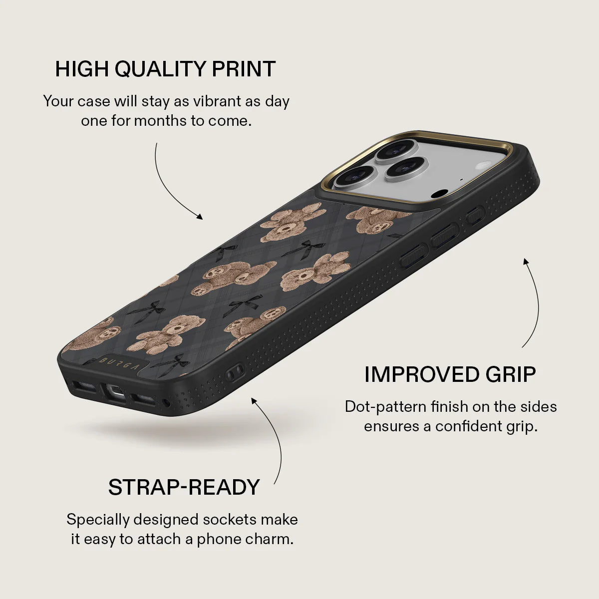 BURGA iPhone 17 Pro Max / 17 Pro / 17 BFF Elite Gold Tough MagSafe Cas