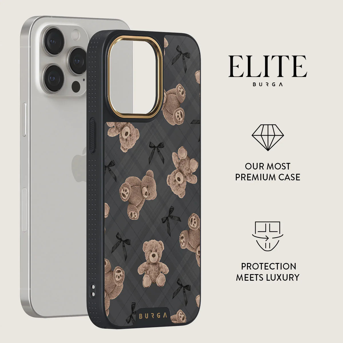 BURGA iPhone 15 スマホケース elite BURGA iPhone 15 Pro Max BFF Elite Gold Tough MagSafe Case