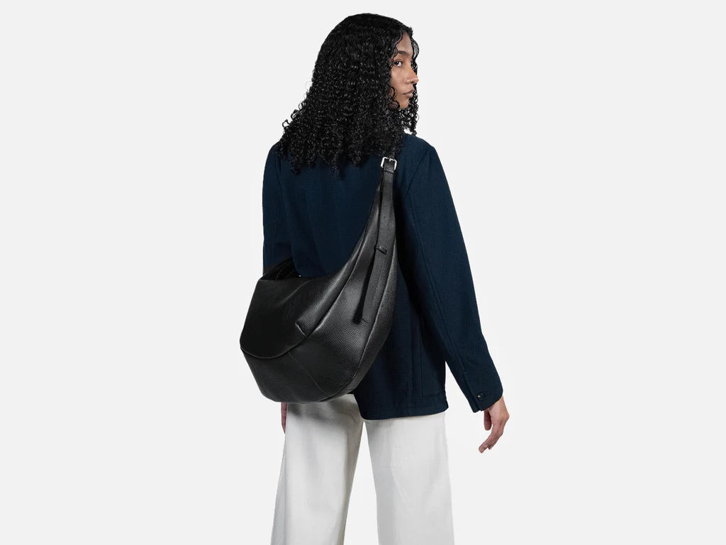 Grams(28) 191 Rio Crossbody Bag - Pebbled Black