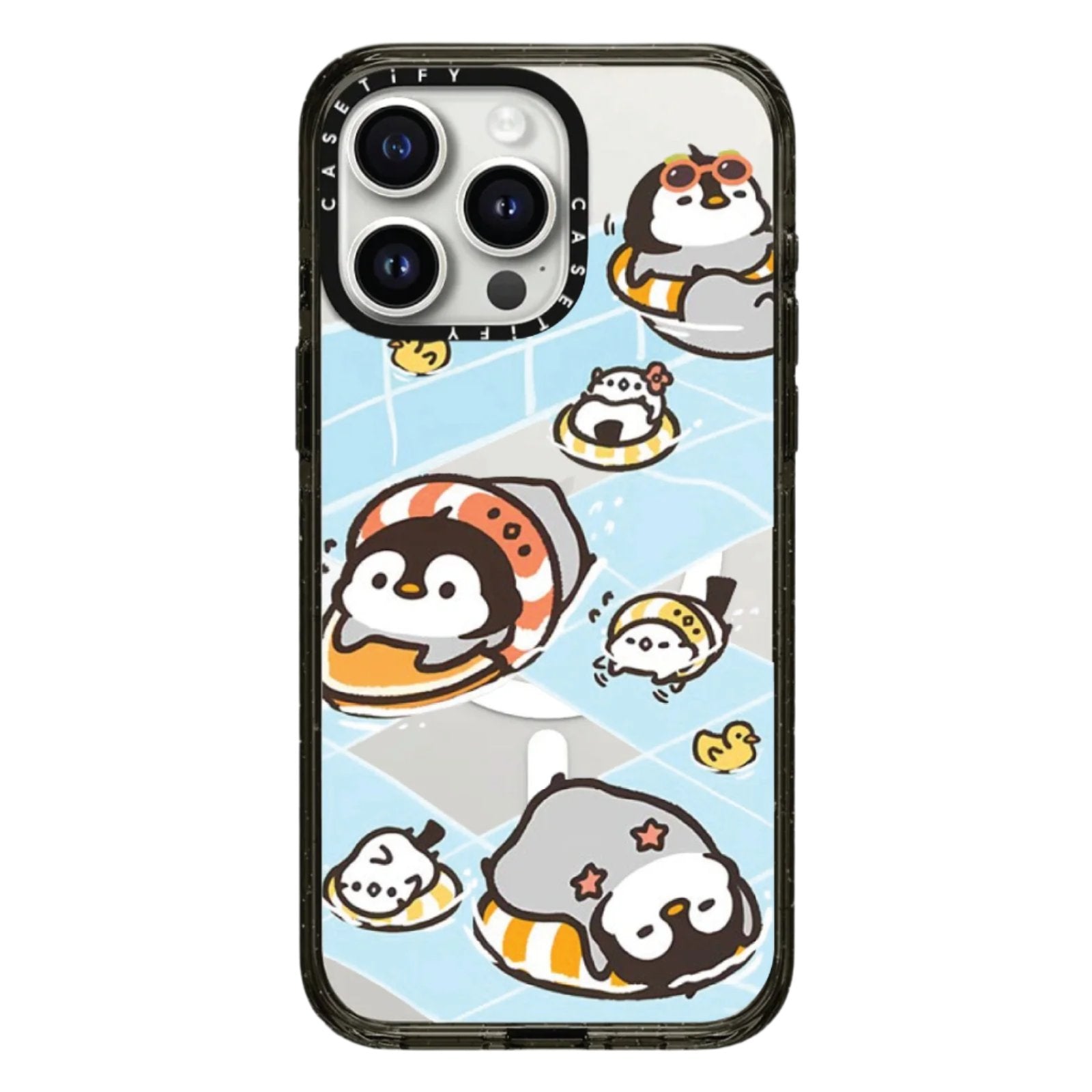 CASETiFY Magsafe Impact Case for iPhone 16 Pro Max - Swimming Diamooo Clear Black