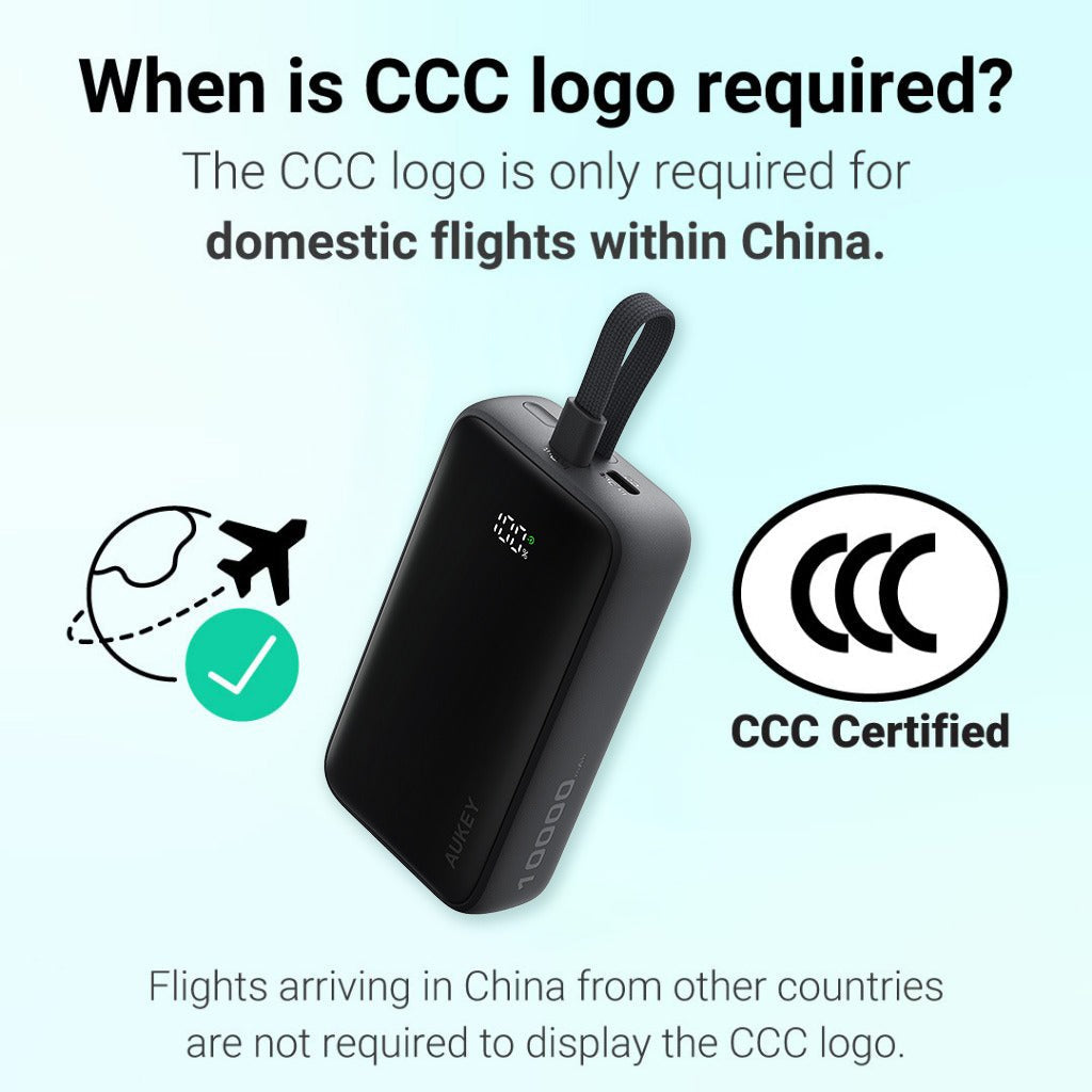 [CCC Certified] Aukey PB-Y61 Spark Sling 30W 10000mAh Fast Charging Powerbank with Built-in Type-C Cable