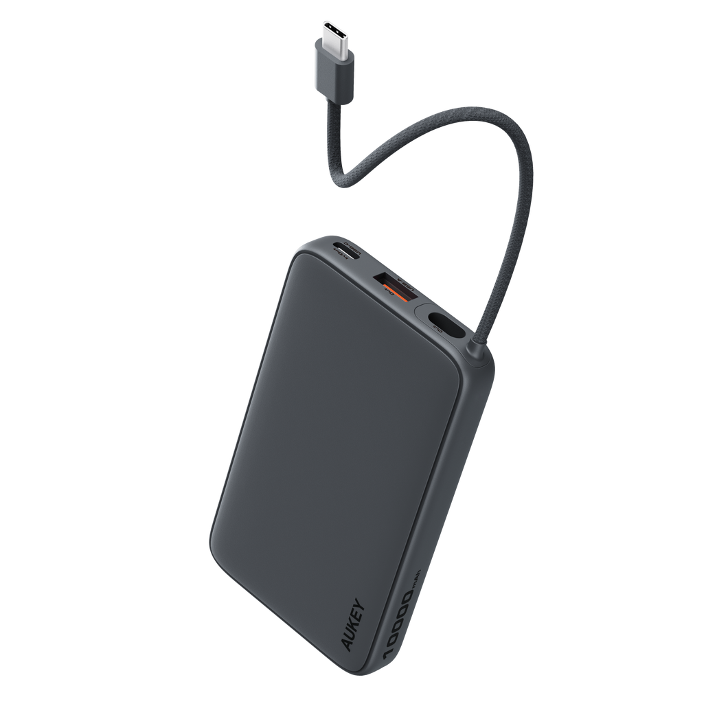 Aukey PB-Y53 Spark Sling 10000mAh Lite Slim PB Built-in USB-C Cable