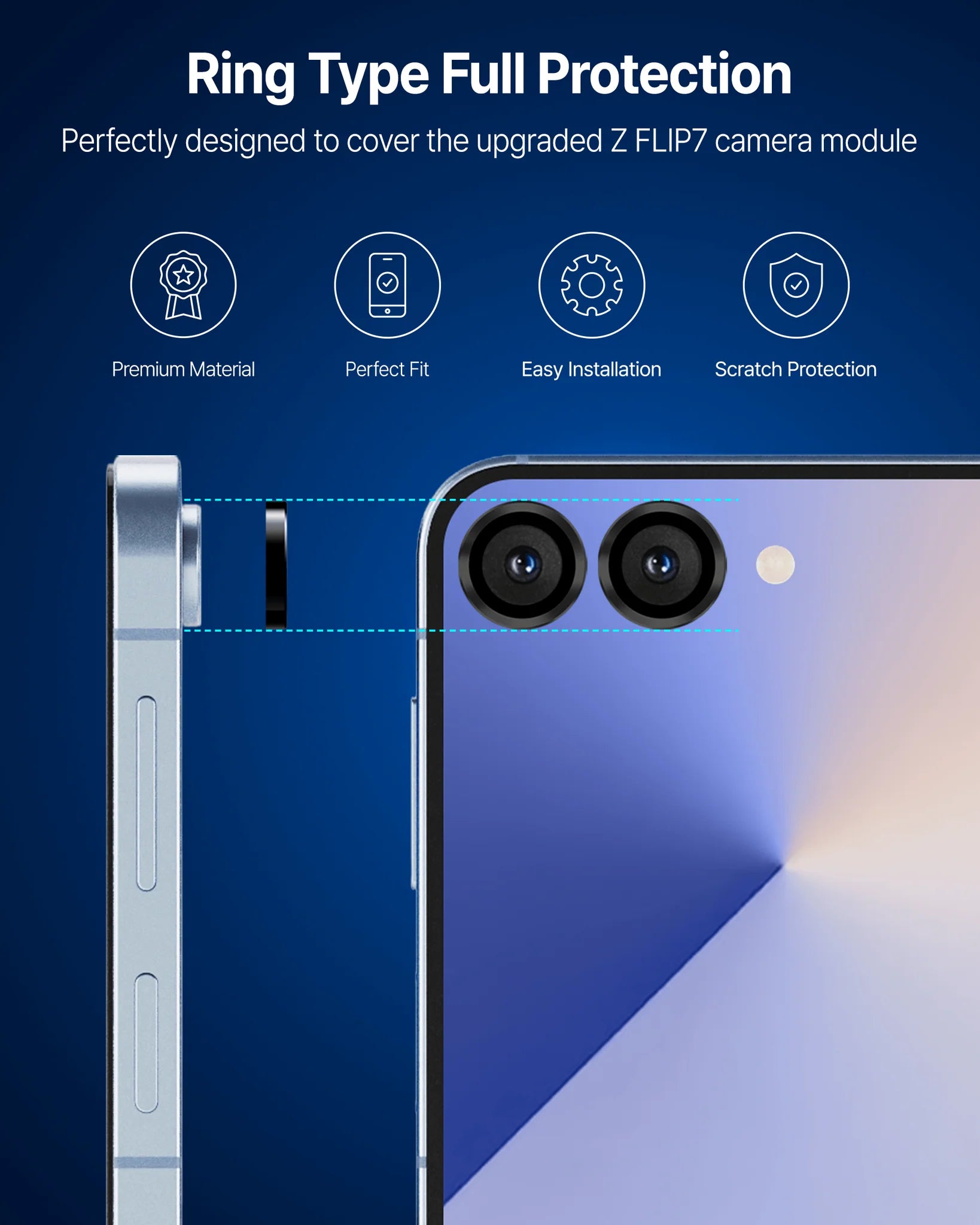 Whitestone CLenZ Glass for Z Flip 7