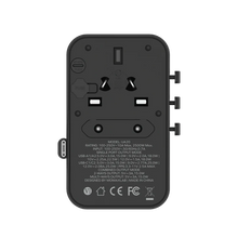 Load image into Gallery viewer, Momax UA20 1-World+ 25W 3-Port AC Travel Adapter w/ Built-in USB-C Cable
