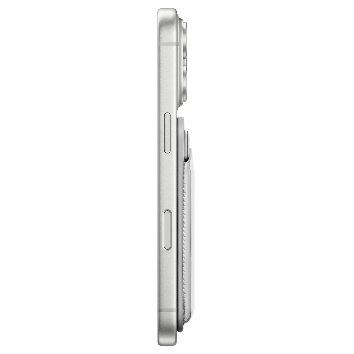 CASETiFY Magsafe Snappy Metallic Puffy Wallet - Silver