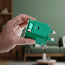 Load image into Gallery viewer, Momax UM76 Compact 65W GaN Charger with Built-in USB-C Cable for Laptop &amp; Mobile Devices
