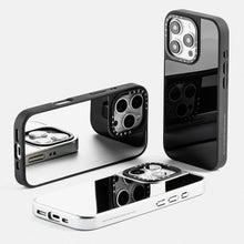 Load image into Gallery viewer, CASETiFY Magsafe Mirror Case for iPhone 16 Pro Max - Blank Silver On Black
