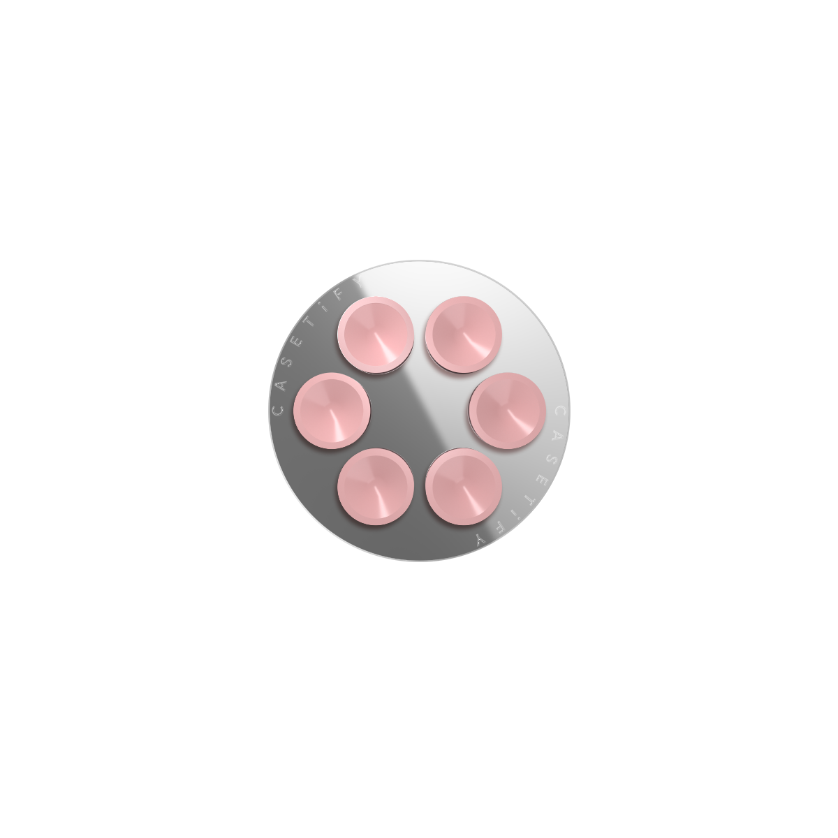 CASETiFY Magsafe Snappy Snap and Stick Mirror Grip Stand - Primrose Pink