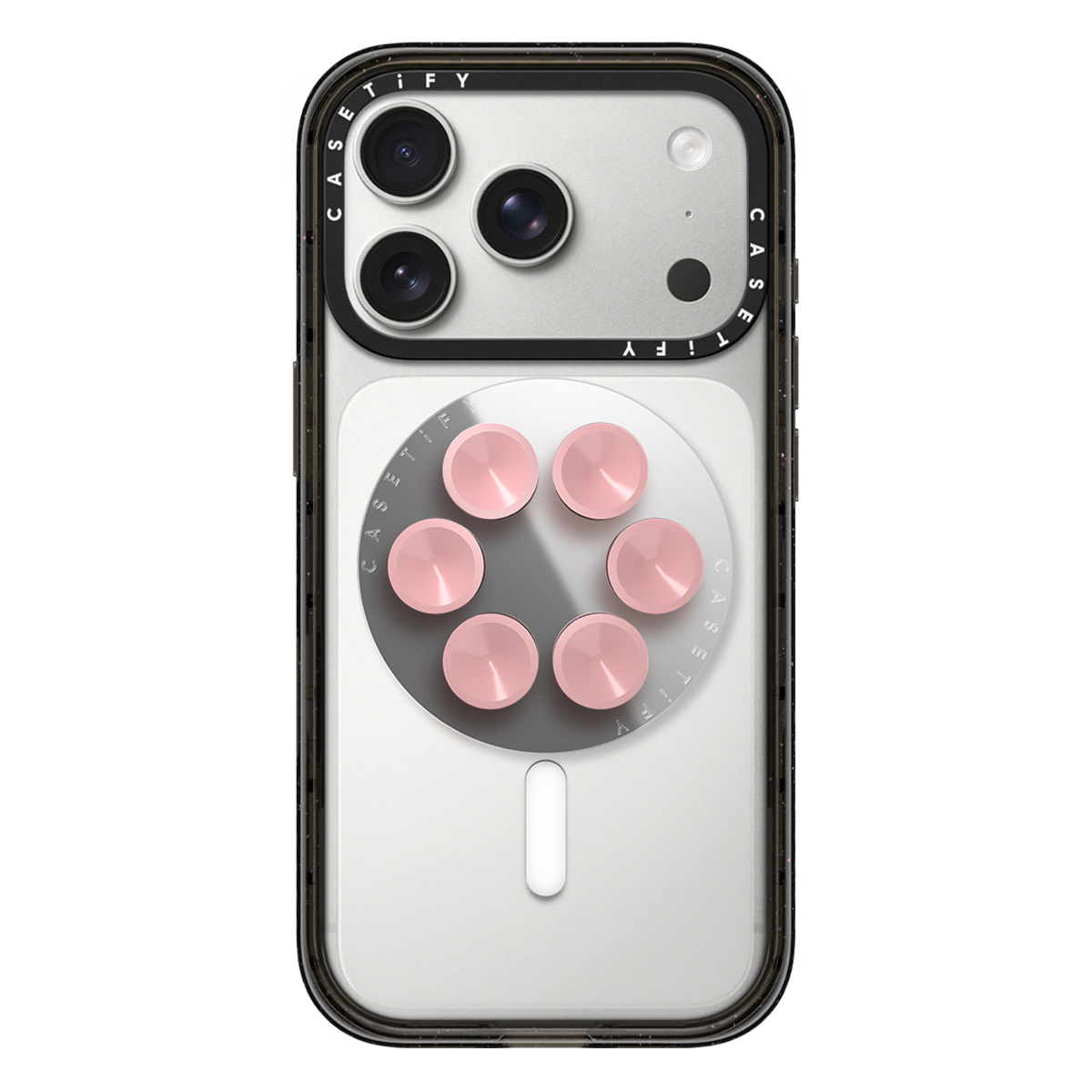 CASETiFY Magsafe Snappy Snap and Stick Mirror Grip Stand - Primrose Pink