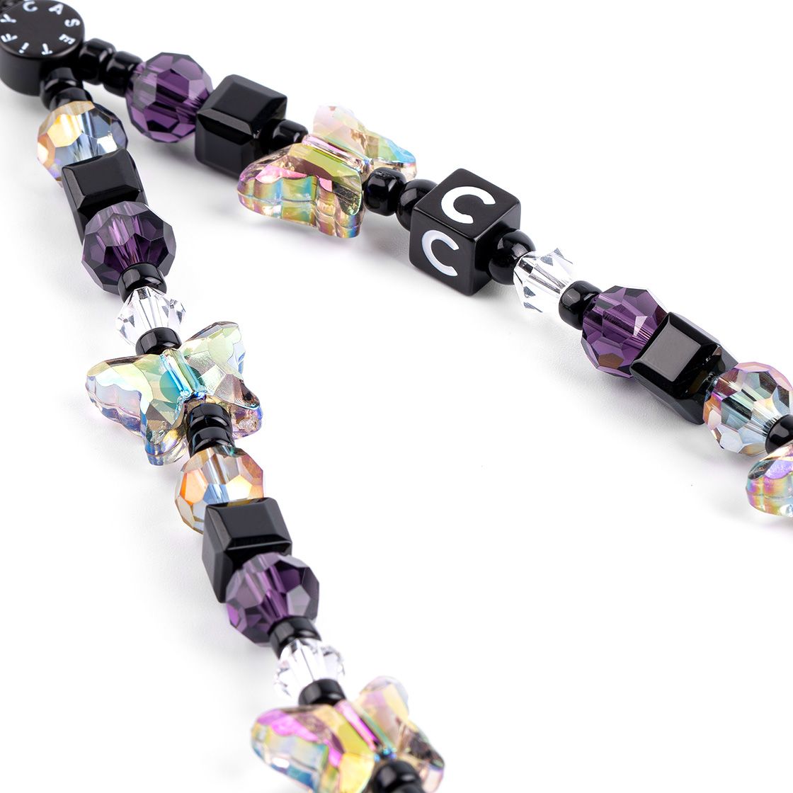 CASETiFY Phone Charm - Noir Aura Butterfly Black