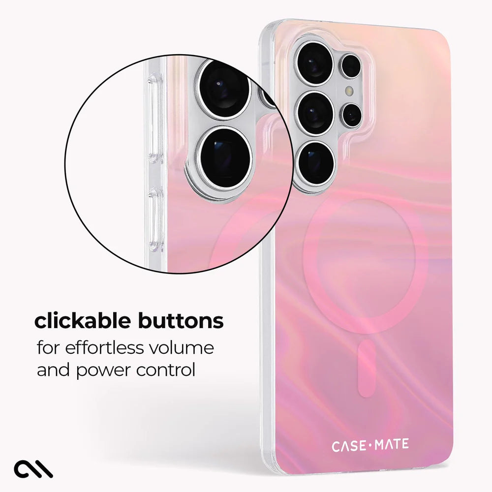 Case-Mate Samsung Galaxy S26 Series - Peach Bubble Magnetic Case (Iridescent)