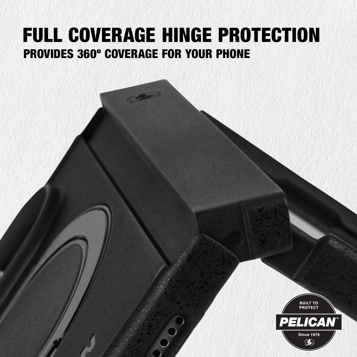 Pelican iPhone Duo Protector MagSafe Case with 360° Metal Kickstand - Black
