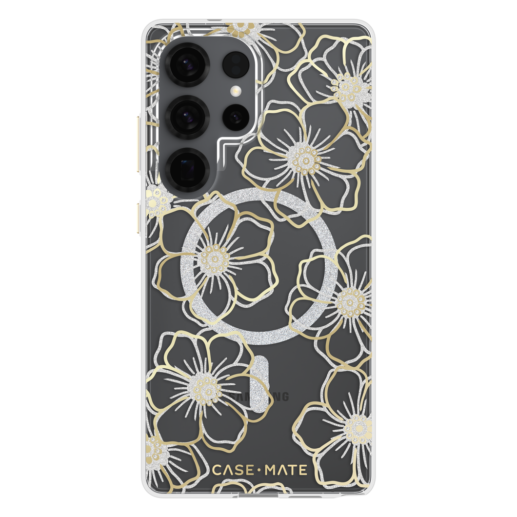 Case-Mate Samsung Galaxy S25 Plus / S25 Ultra Floral Gems Magnetic Case - Gold