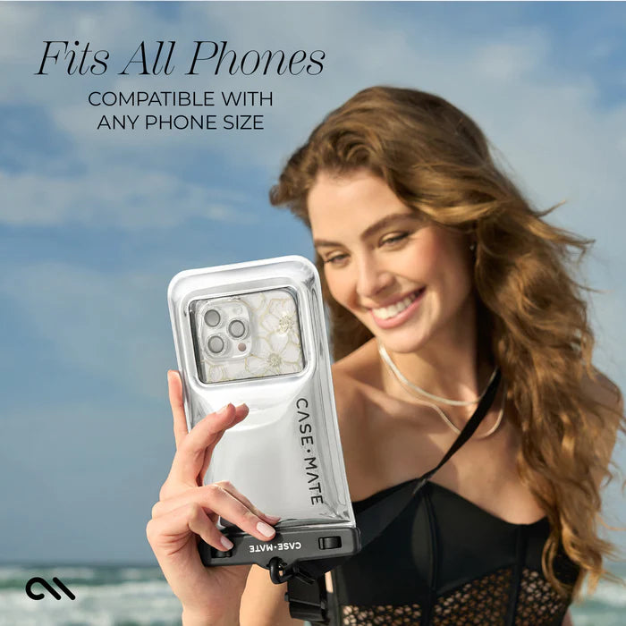 Case-Mate Waterproof Floating Phone Pouch - Silver Chrome