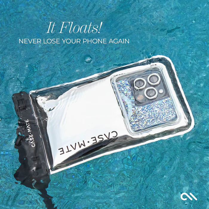 Case-Mate Waterproof Floating Phone Pouch - Silver Chrome