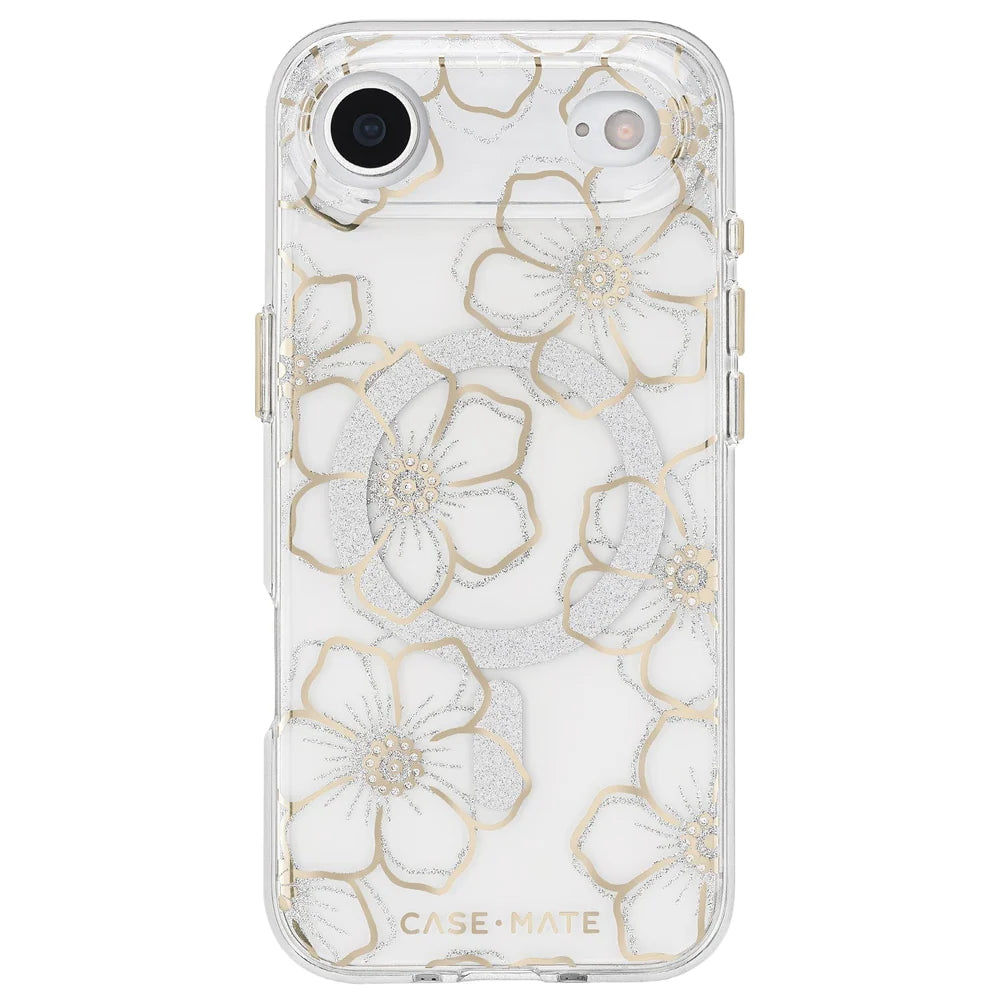 Case-Mate iPhone 17 Series Floral Gems Gold MagSafe Case